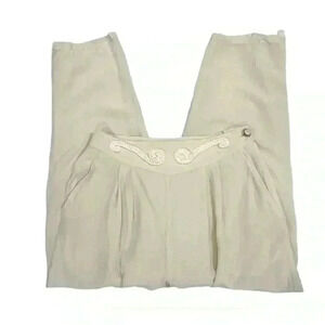 IVANA VTG Silk Pleated Cream Dress Pants Women’s Size 12